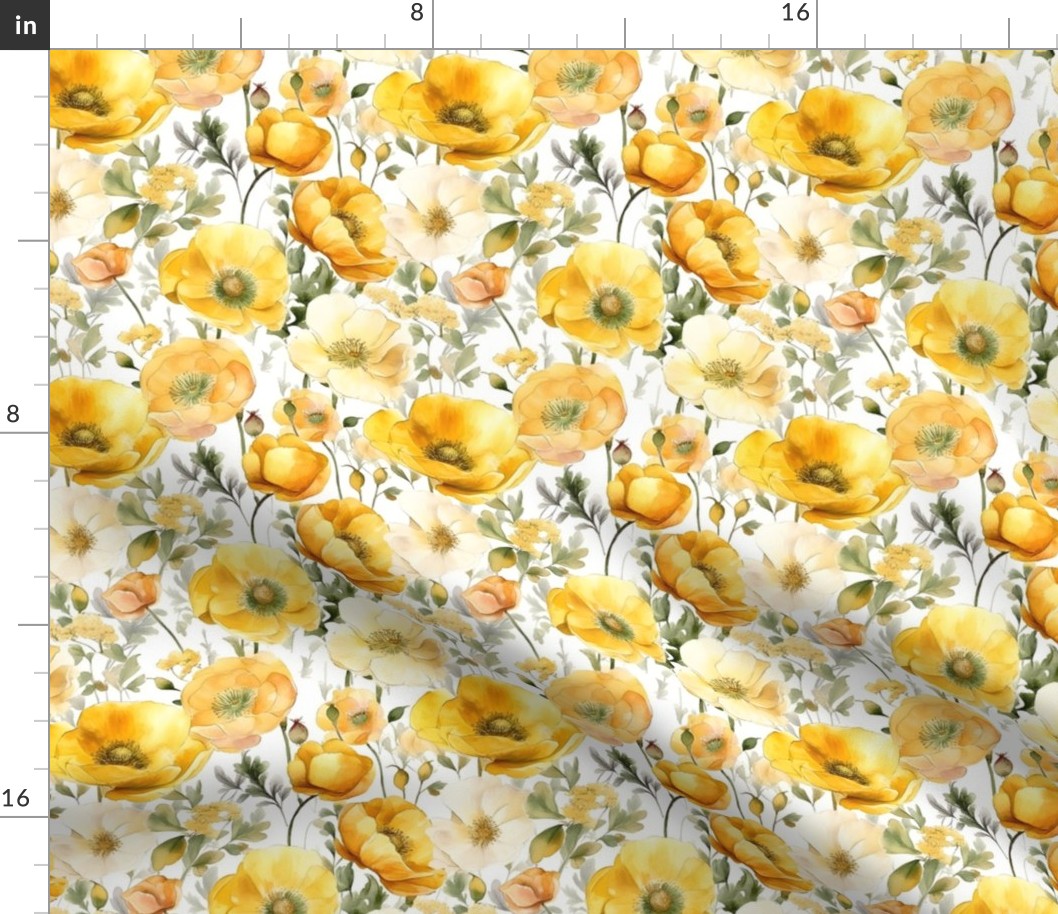 Yellow Watercolor Florals 20