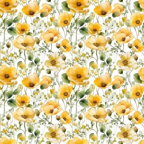 Yellow Watercolor Florals 21