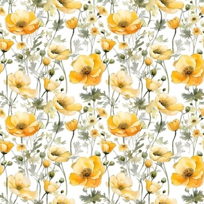 Yellow Watercolor Florals 22