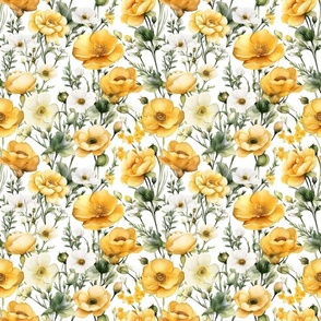 Yellow Watercolor Florals 23