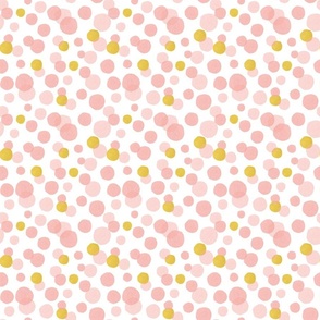 Painted dots coordinate - pink gold