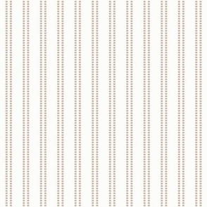 Seeded Stripe: Blush Beige & Cream Thin Stripe, Beaded Stripe