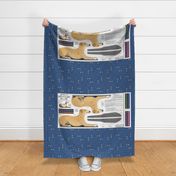 Greyhound Pillow Panel - Red Fawn Male