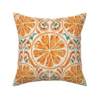 Tropical oranges folk style