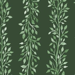 Climbing Vines - Olive Green Colorway - Larger Scale