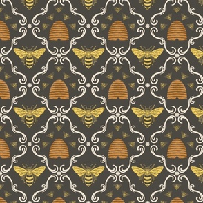 Damask Bee pattern