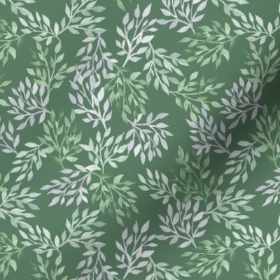 Tricolor Vines - Leaf Green Colorway - Smaller Scale