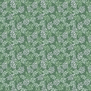 Tricolor Vines - Leaf Green Colorway - Smaller Scale
