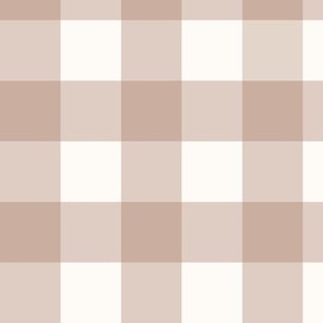 1.5" Gingham: Blush Beige Gingham Check, Rosy Beige Buffalo Check, Buffalo Plaid