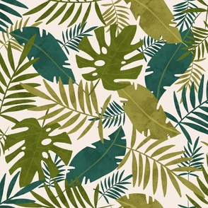 Tropical Jungle Leaf Pile: Monstera and more (LARGE)
