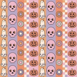 Retro Halloween Stripes, Girl