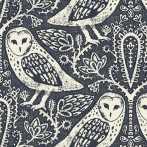 Barn Owl // Dark Blue // Medium