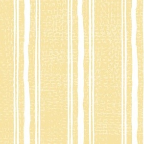 Rough Textural Stripe (Medium) - White on Medium Yellow  (TBS102)