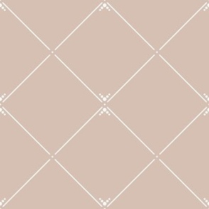 Lovely Trellis dark: Blush Beige Modern Trellis Design