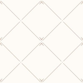 Lovely Trellis: Cream & Blush Beige Modern Trellis Design