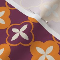 Purple and Orange Quatrefoil Traditional, Carnival