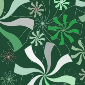 pinwheel in greens