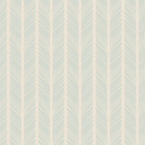 Teal Blue Chevron Herringbone, Panna Cotta