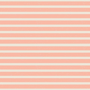 Pink and Cream Horizontal Stripes