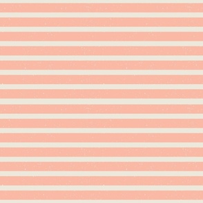 Pink and Cream Horizontal Nautical Stripes