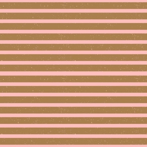 Pink and Coffee Brown Horizontal Nautical Stripes