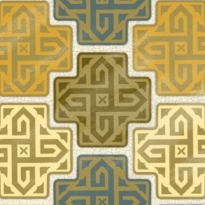 Moroccan Tiles // Blues, Browns, and Golds