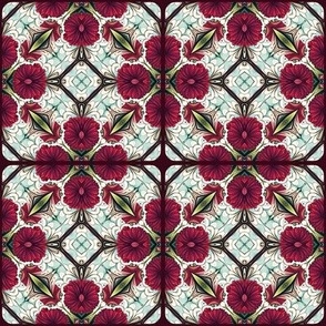 Roses and Rosewood Tiles