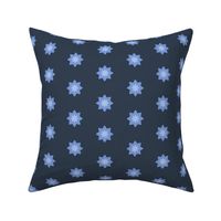 Geometric Flowers Shapes in Shades of Blue