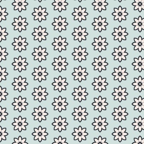 Geometric Flowers Shapes in Neutral Colors