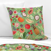 Tropical Fruit Tangle-Green-Large scale