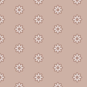 Geometric Flowers Shapes in Neutral Tans and Browns