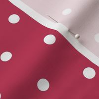 Polka Dots Viva Magenta White