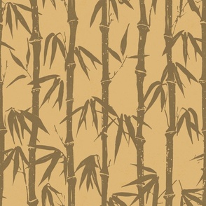 JAPANESE INK BAMBOO - BROWN RICE ON GOLDEN SAND