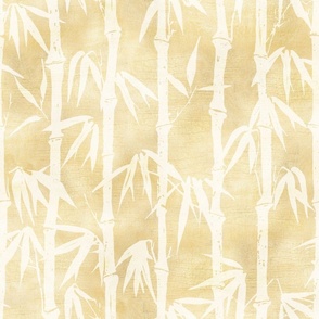 JAPANESE INK BAMBOO - WARM WHITE ON GOLD TEXTURE