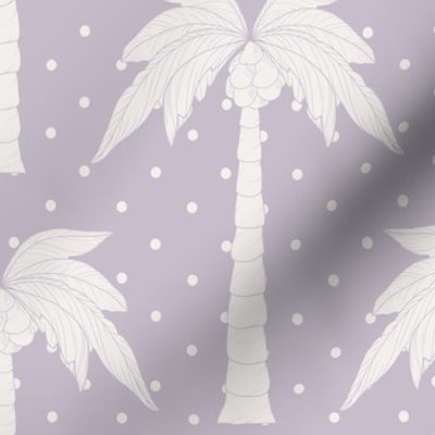 Large - Palm Cove - Palm Tree Block Print -  Lavender