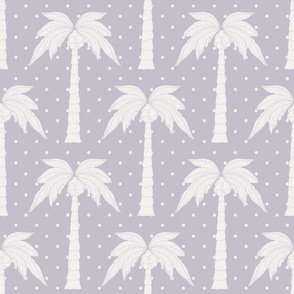 Large - Palm Cove - Palm Tree Block Print -  Lavender