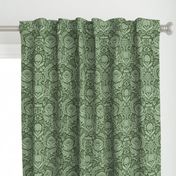 Victorian Floral Damask - green