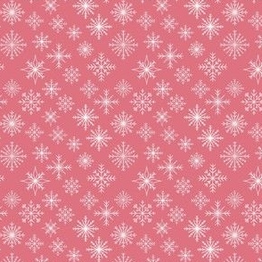 little dark pink snowflakes (smaller scale)