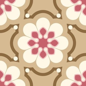Large scale • Pink & Beige flower