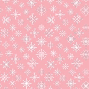 little pink snowflakes (larger scale)