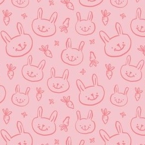 Hoppy Easter Bunny Cute Pink Rabbit