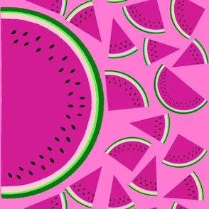 Watermelon Rex - Hot Pink Tropical Fruit - jumbo scale