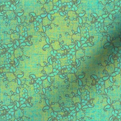 Paisley Texture Aged aqua