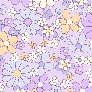Vintage floral - purple