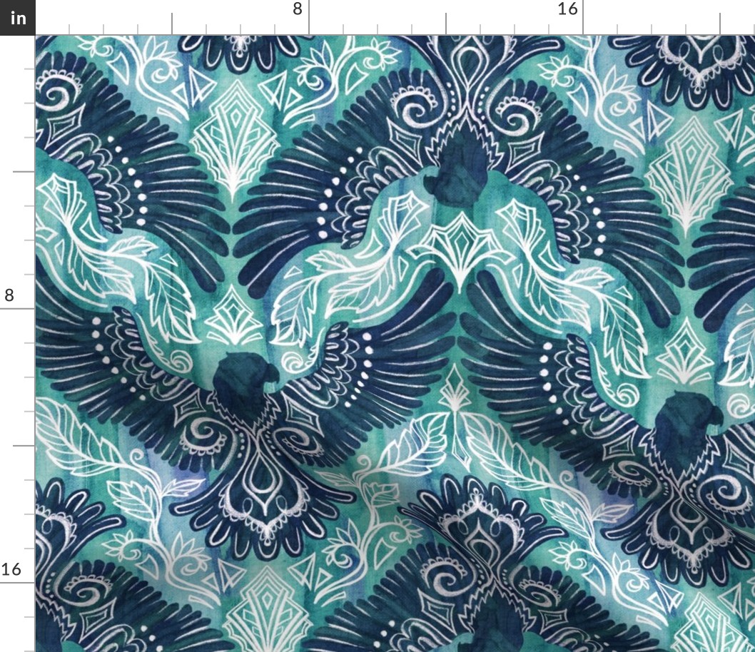 Soar on Wings Like Eagles in Dark Teal Large