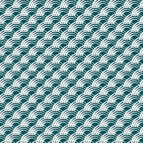 SMALL Sweet blue waves - FABRIC