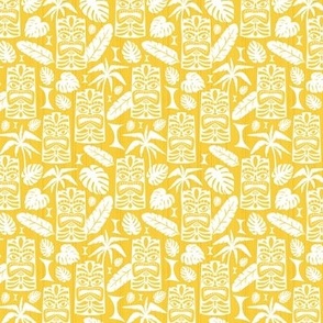 Tiki Time - Mid Century Modern Yellow White Small