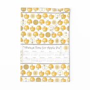 Always Time for Apple Pie - 2025 Calendar Tea Towel - Gold