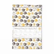 Always Time for Apple Pie - 2025 Calendar Tea Towel - Brown