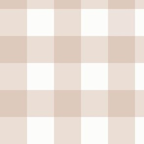 1.5" Gingham: Light Blush Beige Gingham Check, Neutral Buffalo Check, Buffalo Plaid